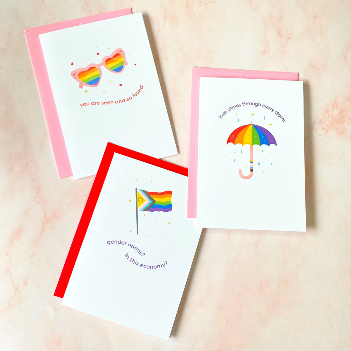 Gender Norms? In this Economy? | Pride Mini Greeting Card