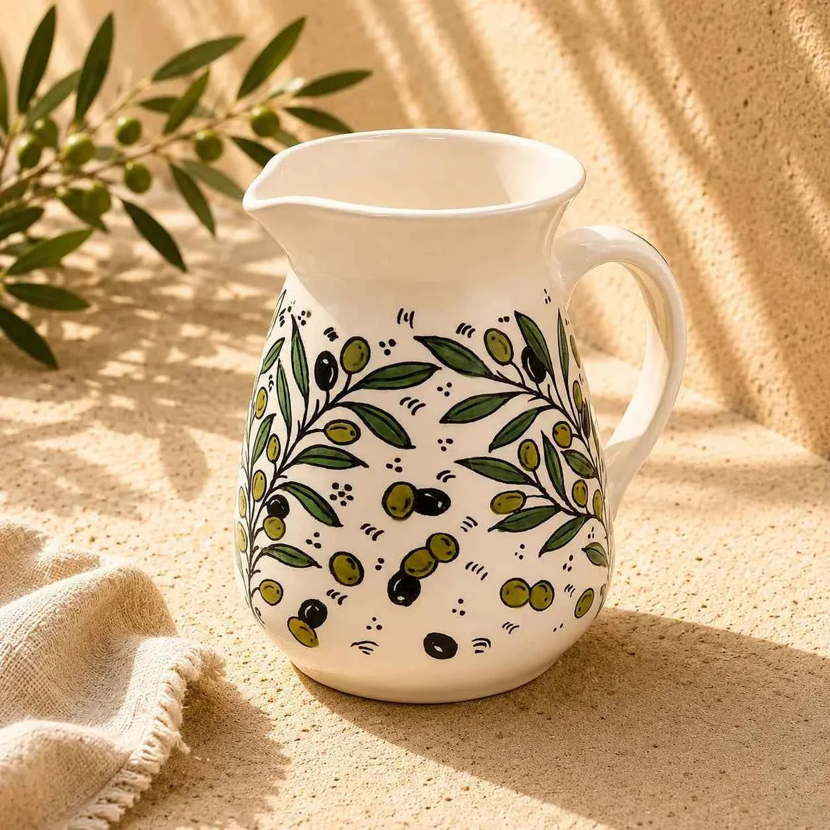 Ceramic Milk Pitcher Handmade Palestinian – 27 fl oz (0.8 L)
