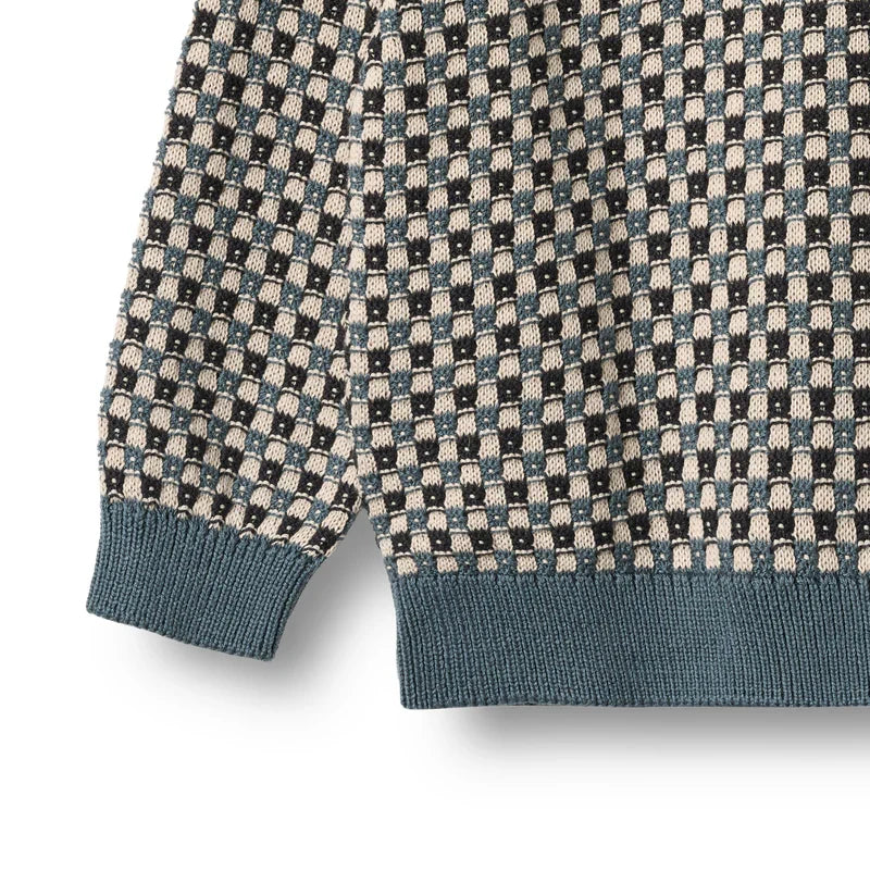 Jaquard Pullover Flores | Stormy Weather | Wheat Kids