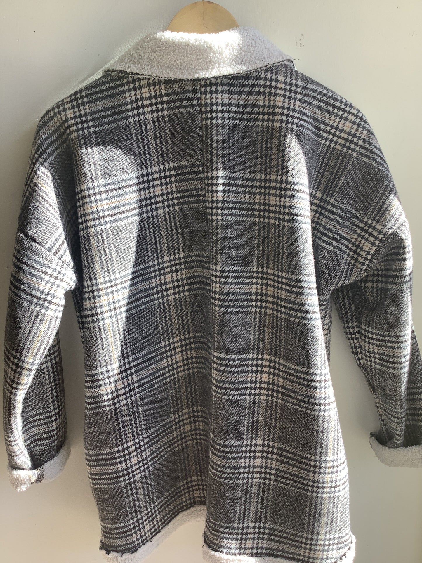 Vintage Plaid Sherpa-Lined Shacket