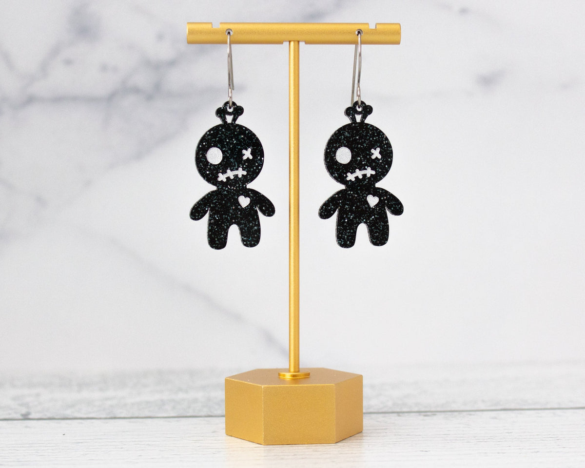 Vodoo Doll Acrylic Halloween Earrings