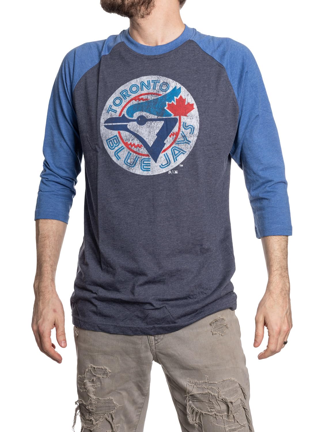 Toronto Blue Jays Men’s Retro Logo Raglan T-Shirt