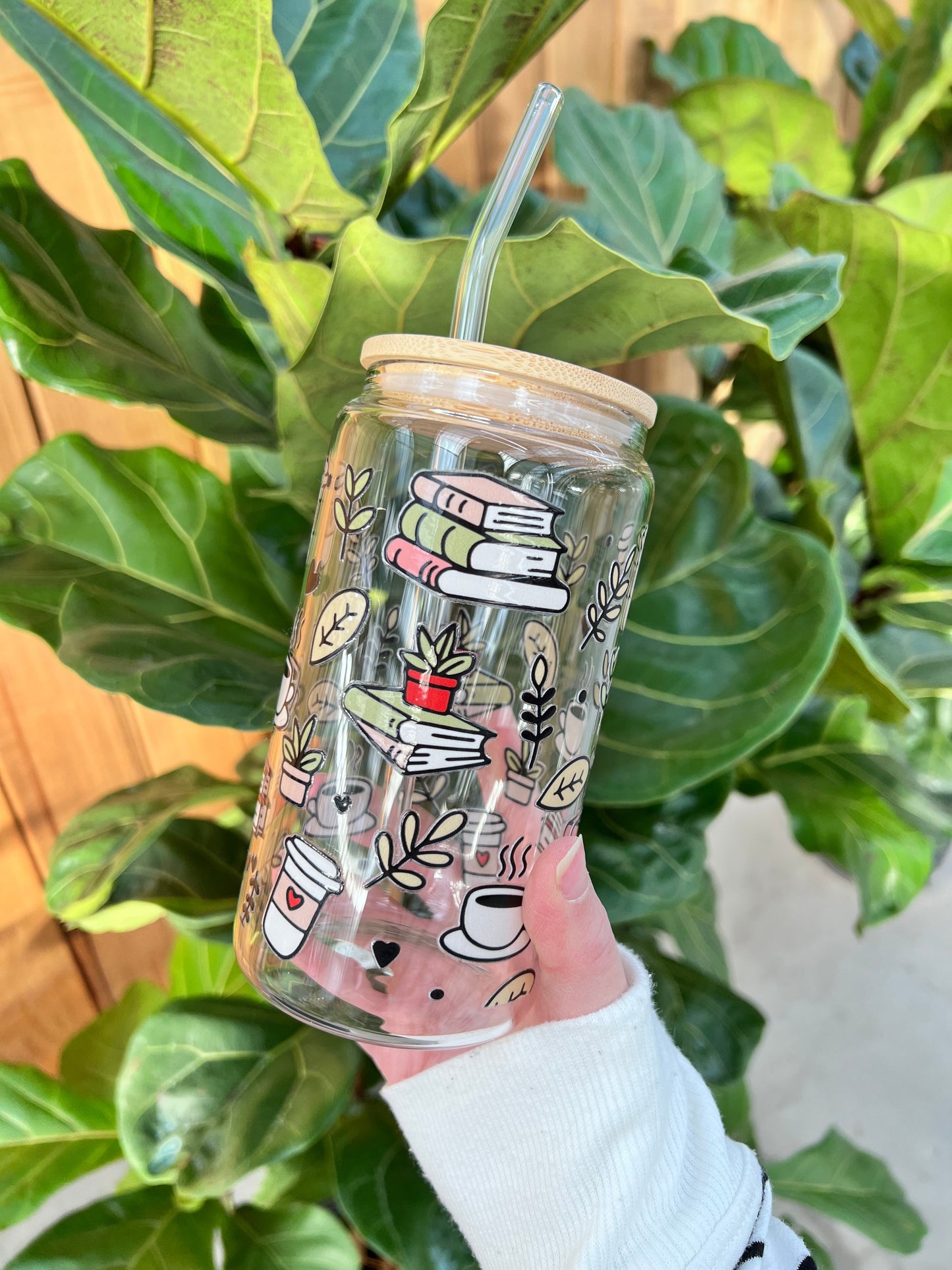 Book Lover Glass Cup