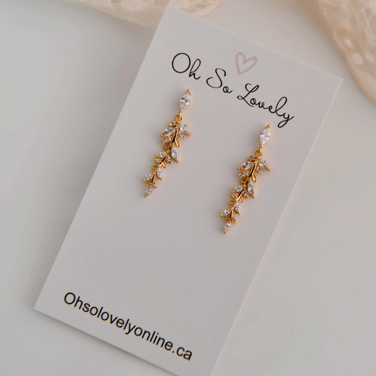 Alessia Crystal Stud Drop Earrings