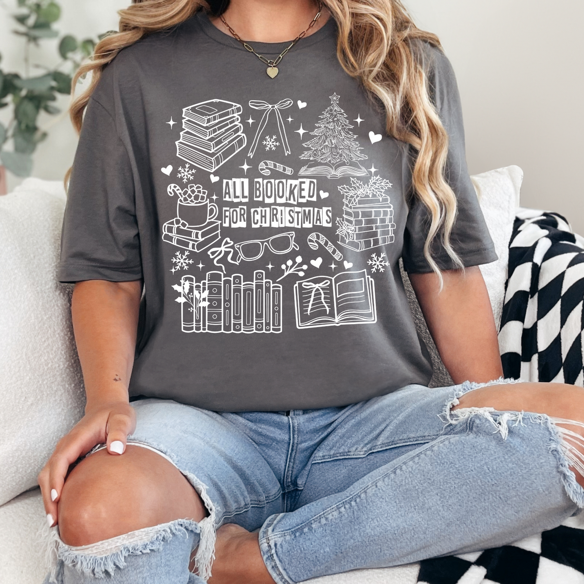 Christmas Reading Doodle T-Shirt
