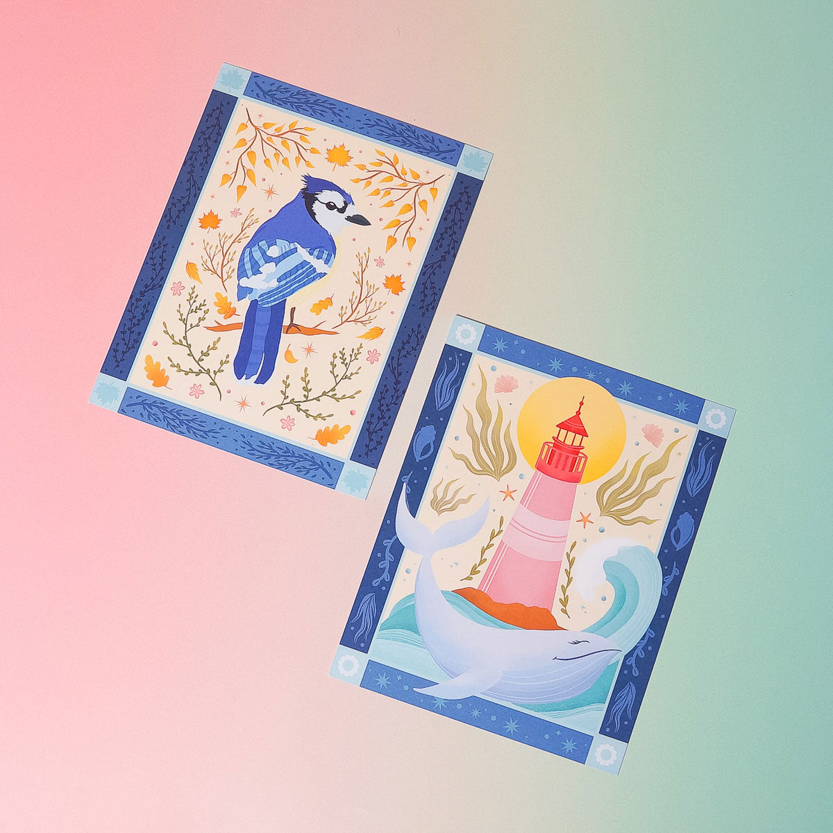 Whale Art Print (7"x9")