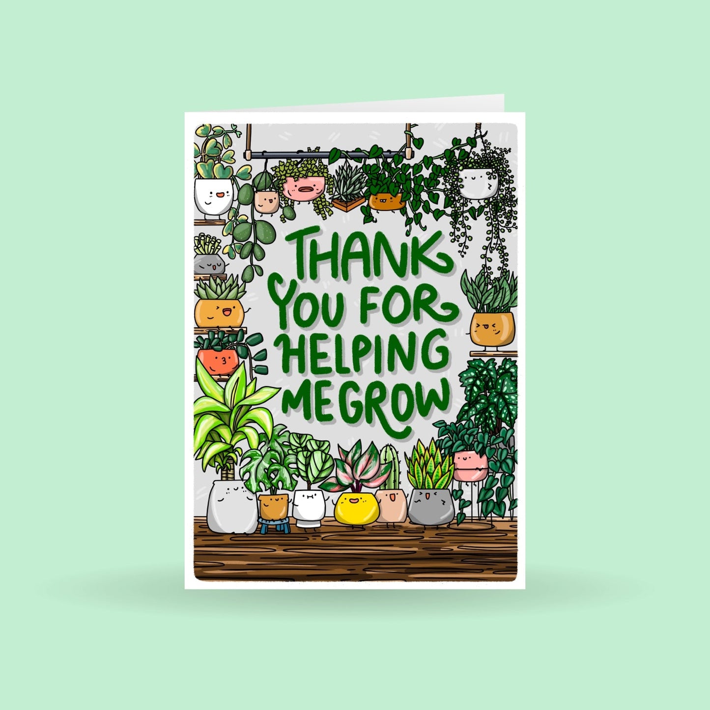Thank you for helping me grow card