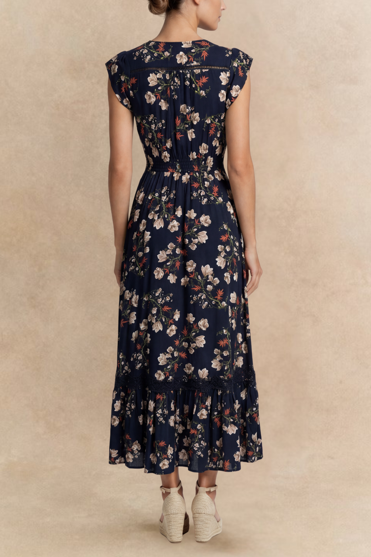 Garance Floral Button-Front Midi Dress
