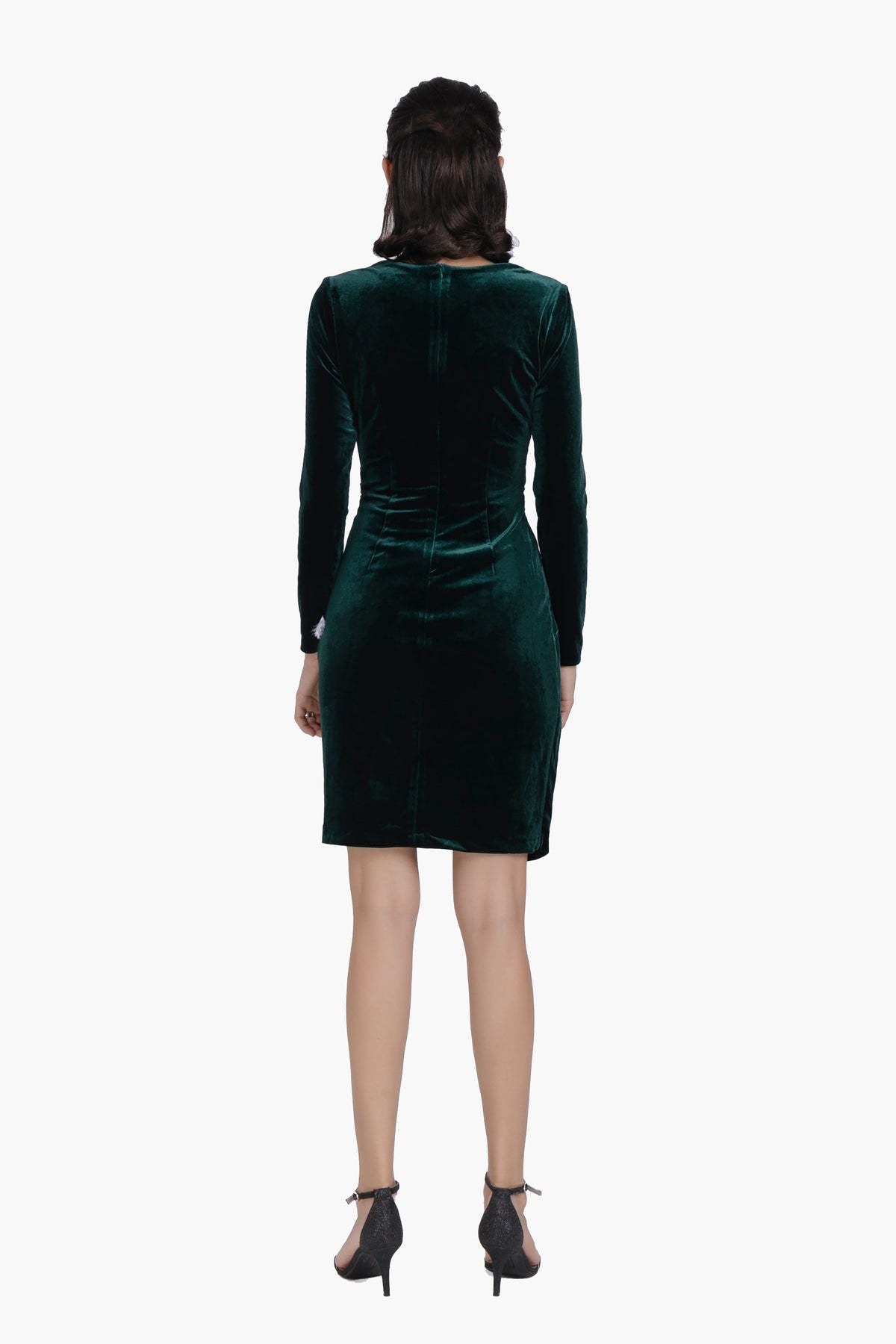 Velvet Surplice Dress