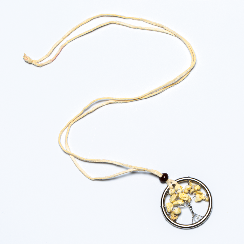 Tree Of Life Necklace With Natural Stone
