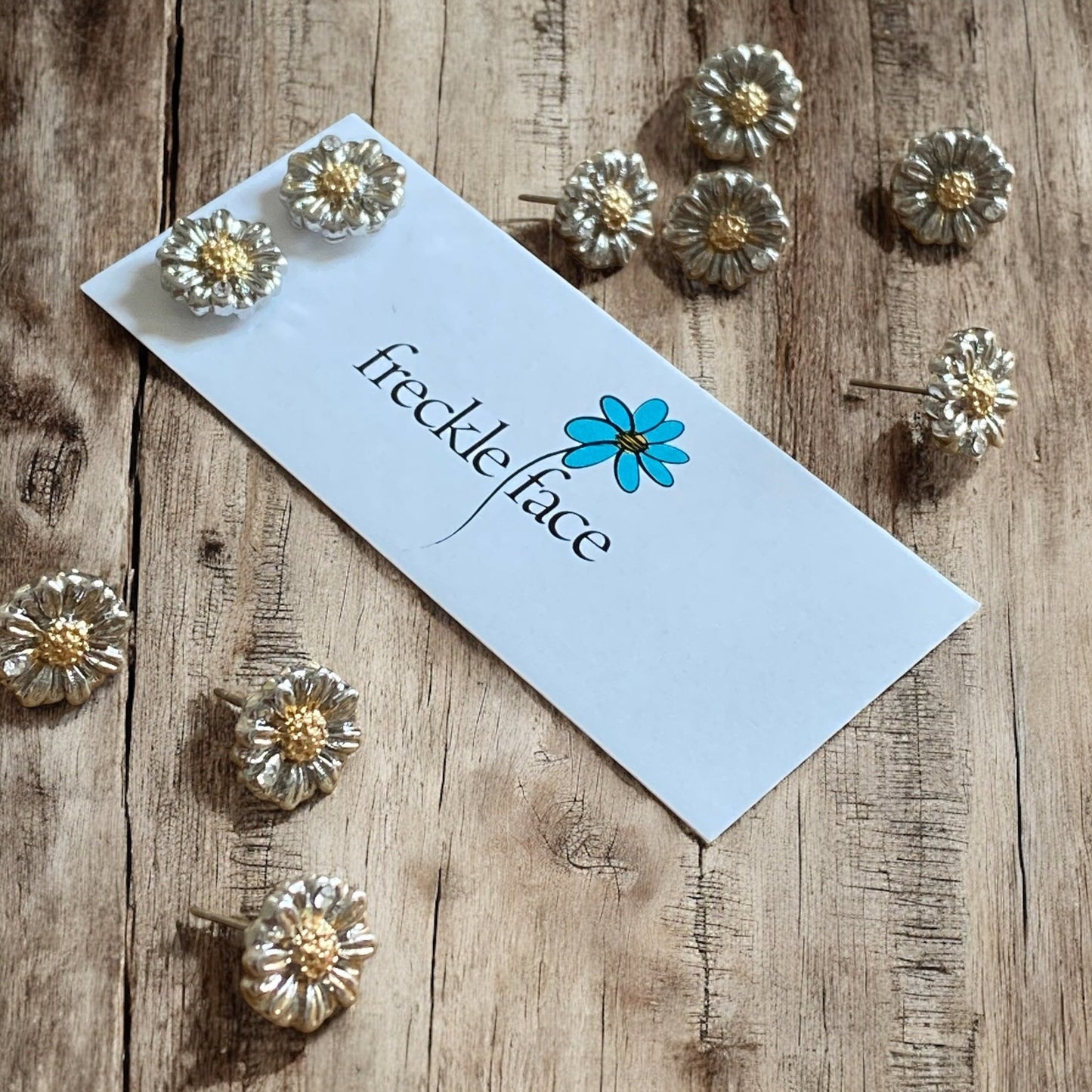 Two Toned Daisy Studs