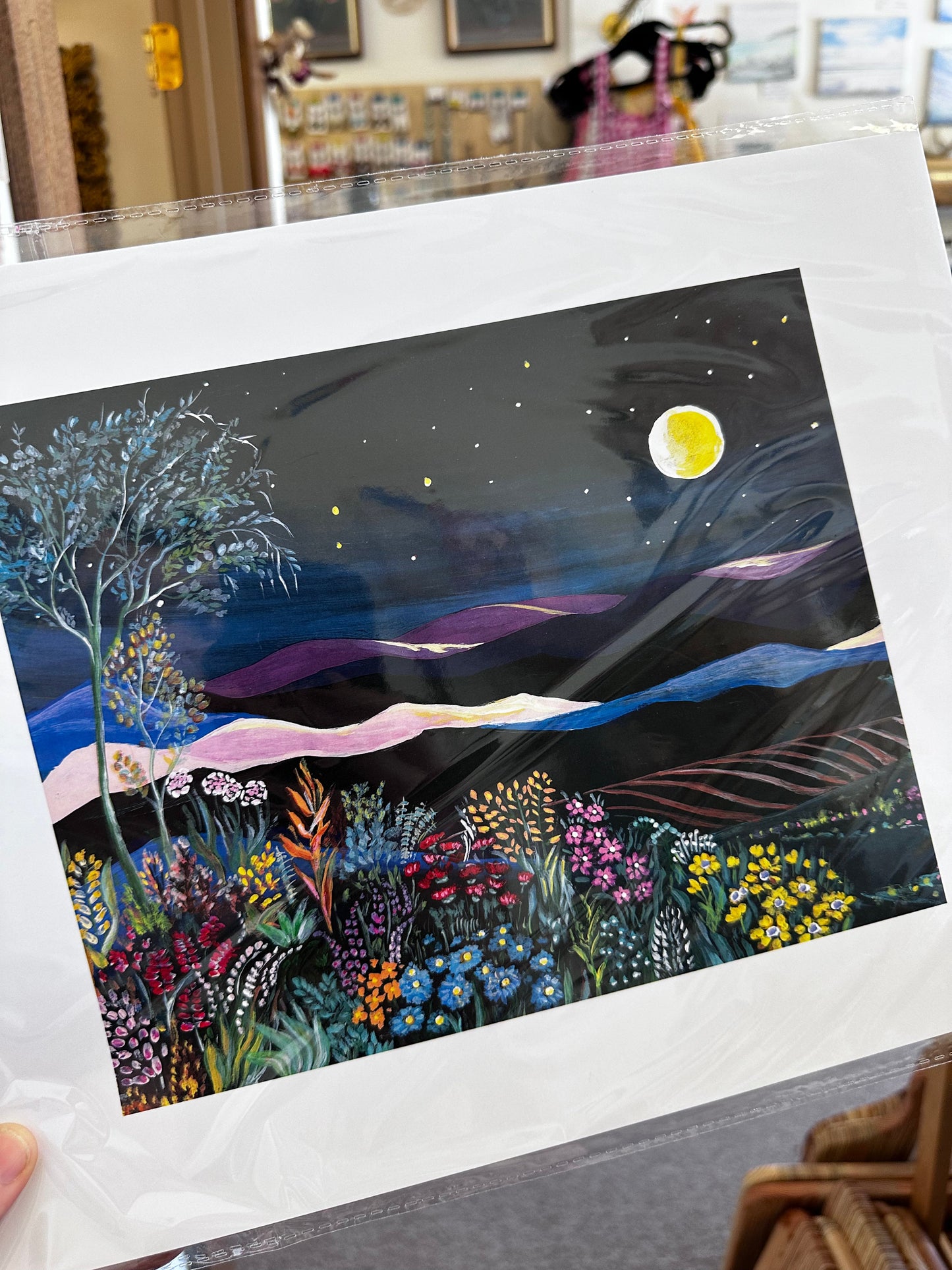 Moonlit Wildflowers β Art Print by Ruala (Fruitvale, BC)