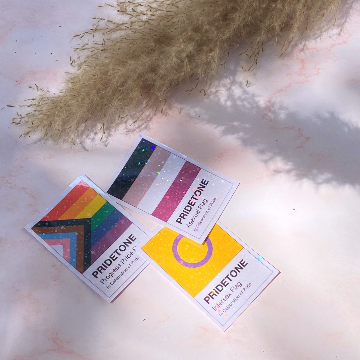 Drapeau asexué Pridetone | Autocollant de fierté