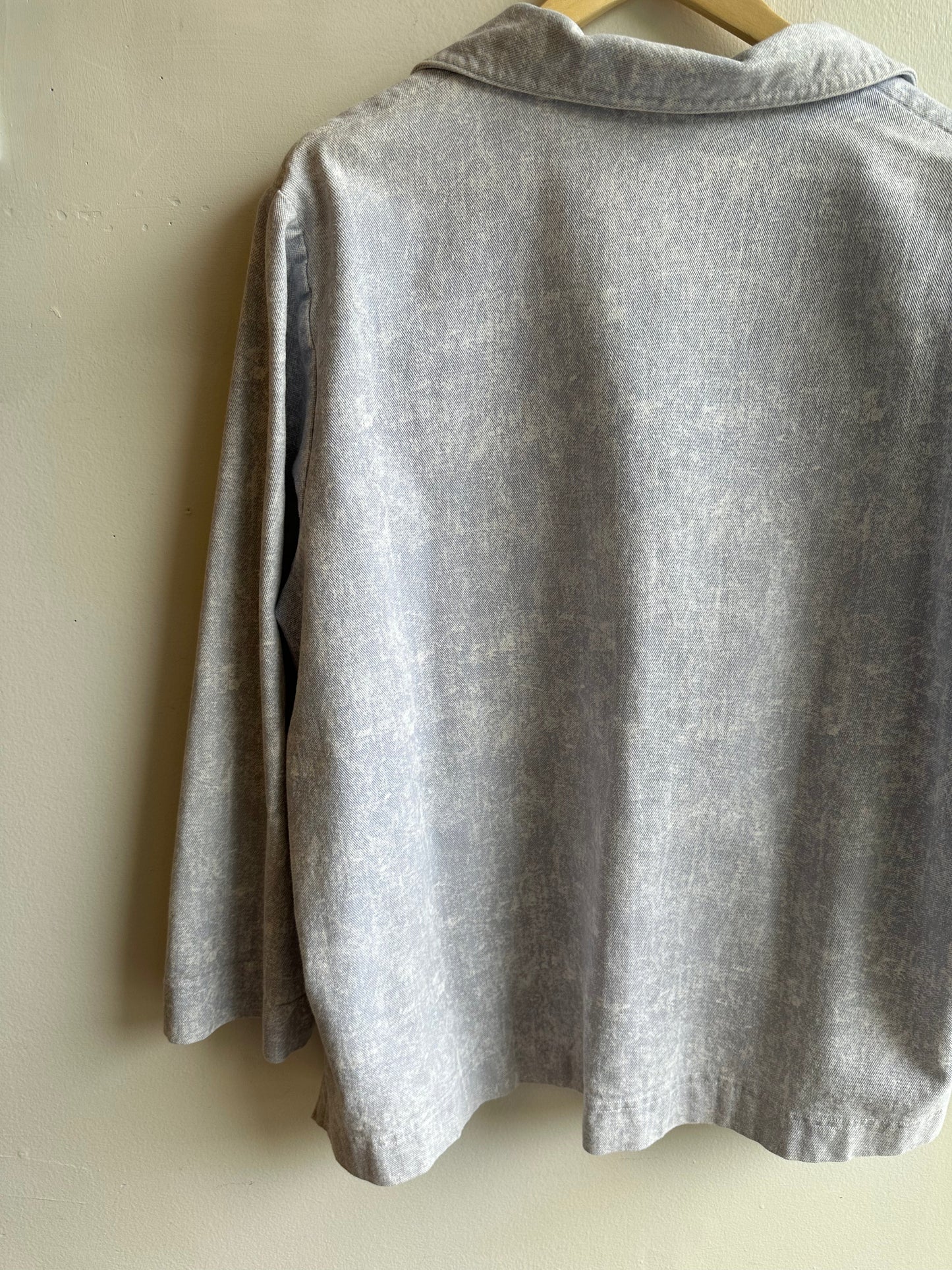 Vintage Faded Denim Shirt Jacket – Size XXL