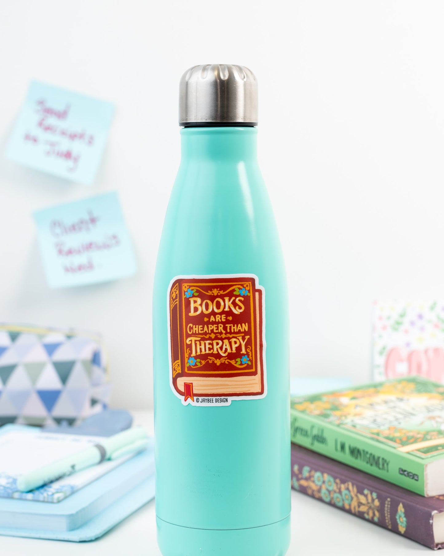 Books Are Cheaper Than Therapy Sticker