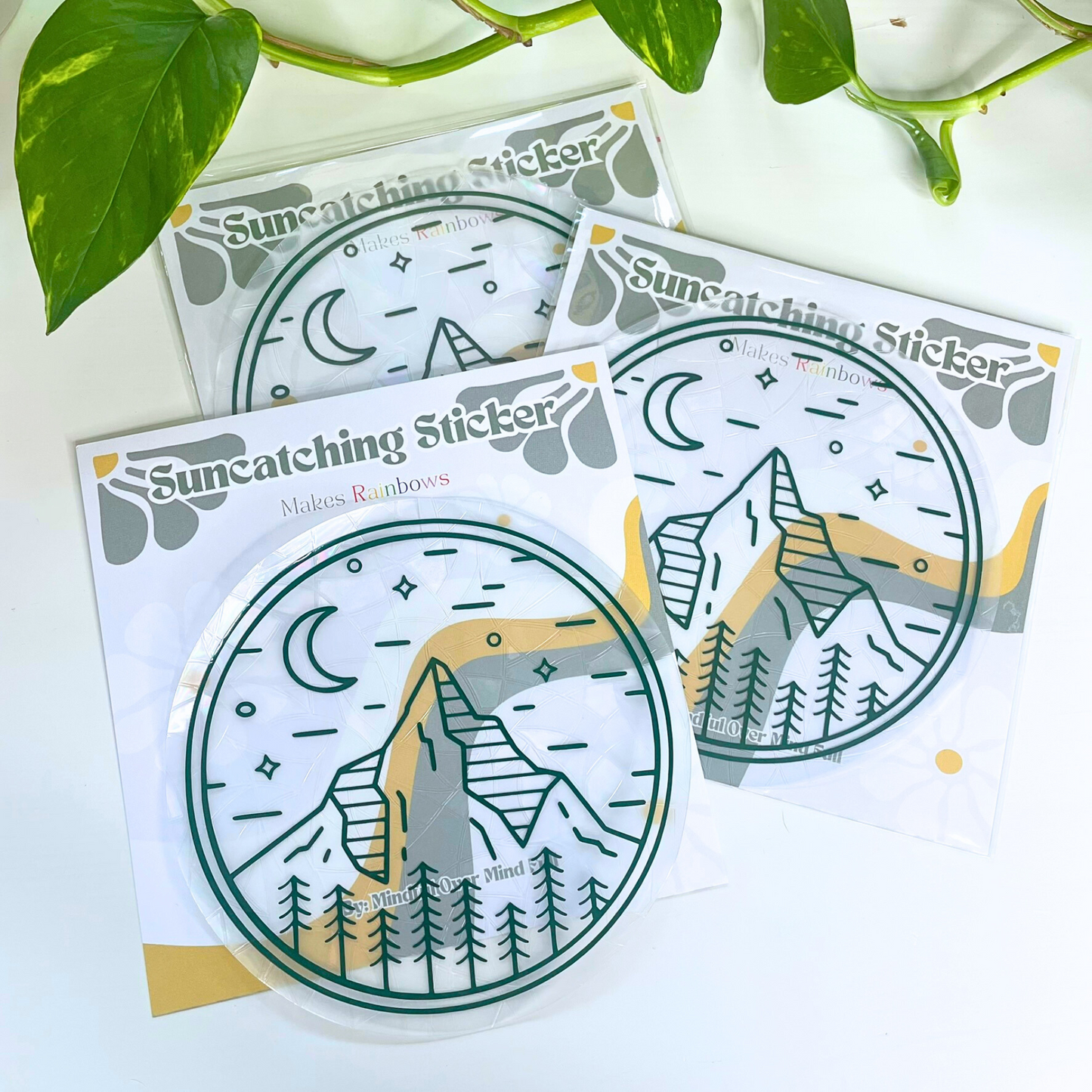 Mountain + Forest Suncatcher Sticker