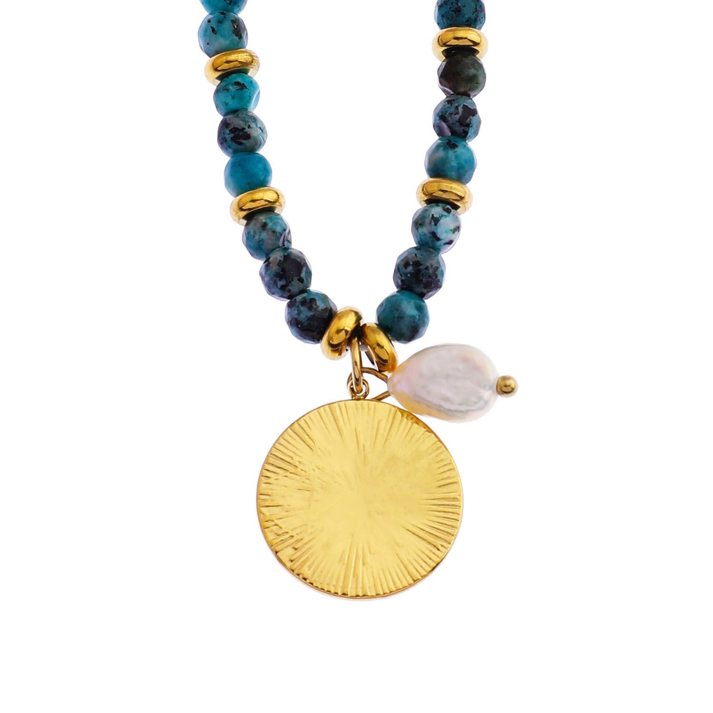 MEDELLIN: Contemporary Link Chain With TOURQUOISE Beads