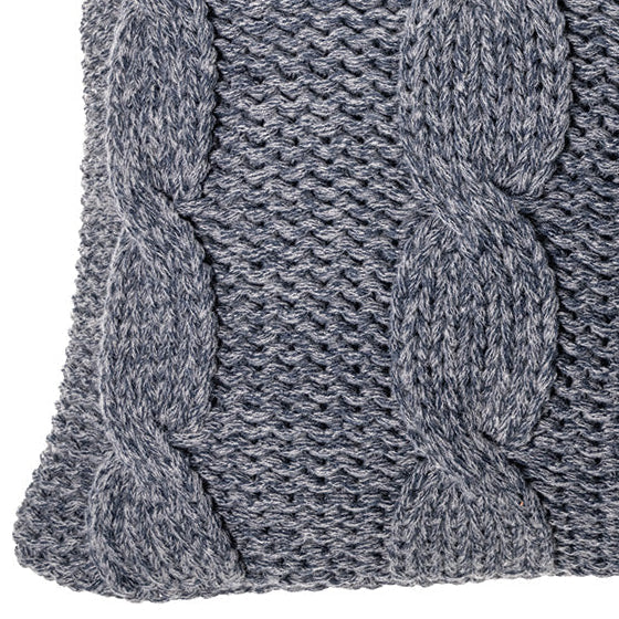Coussin décoratif en tricot câblé Mitos