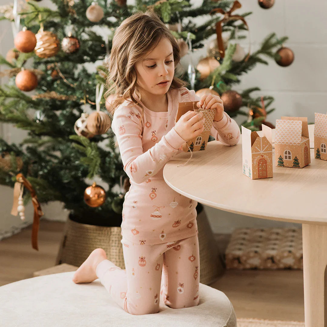 PJ Set | Ornaments Print on Rose | Petit Lem