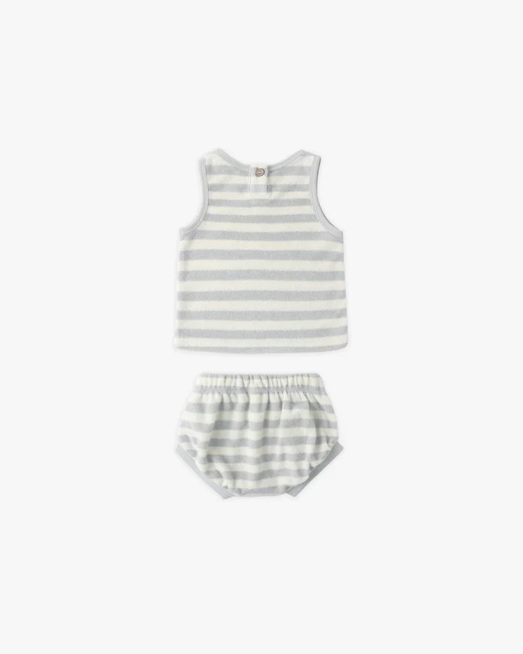 Terry Tank + Short Set | Sky Stripe | Quincy Mae