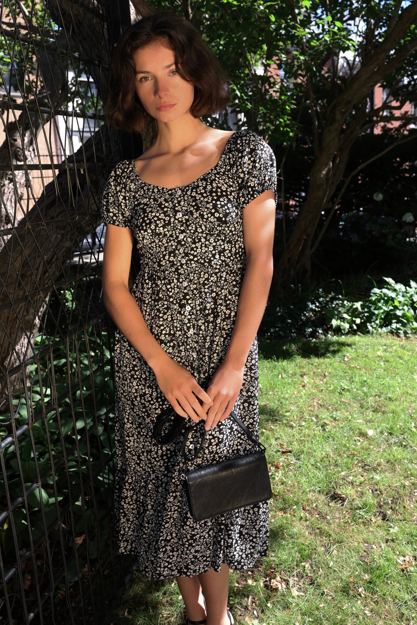 Sylvie Midi Dress On-Off Shoulders