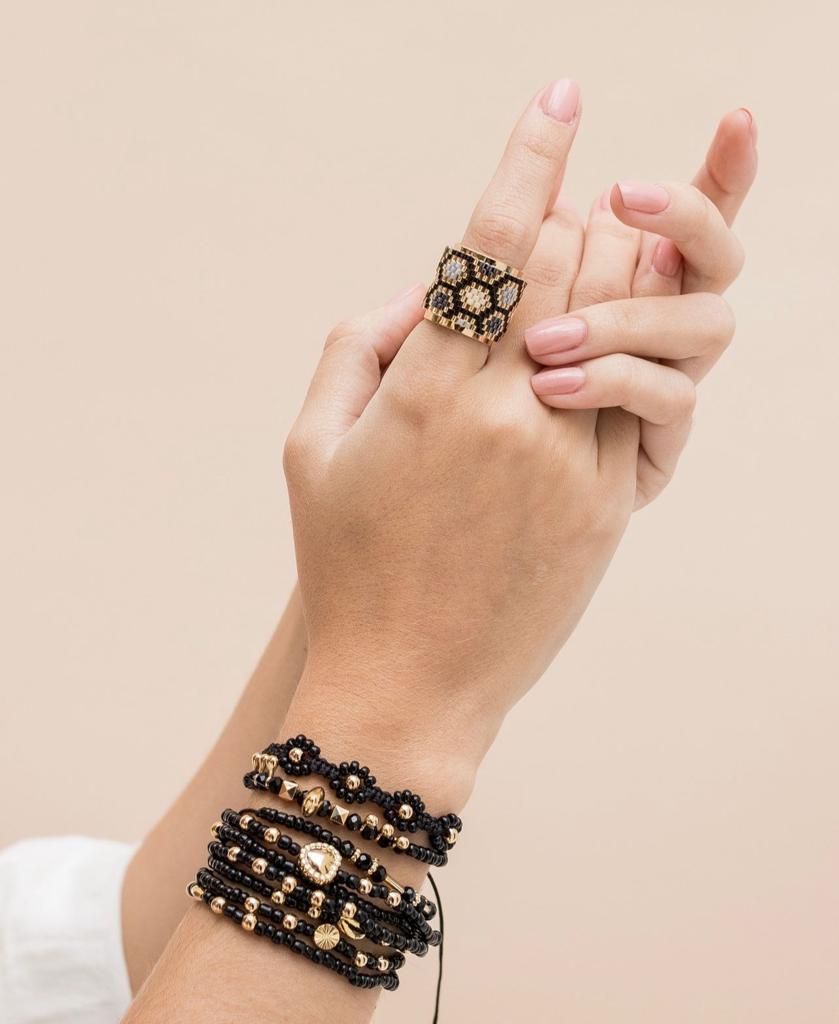 Miyuki Ring - Animal Print