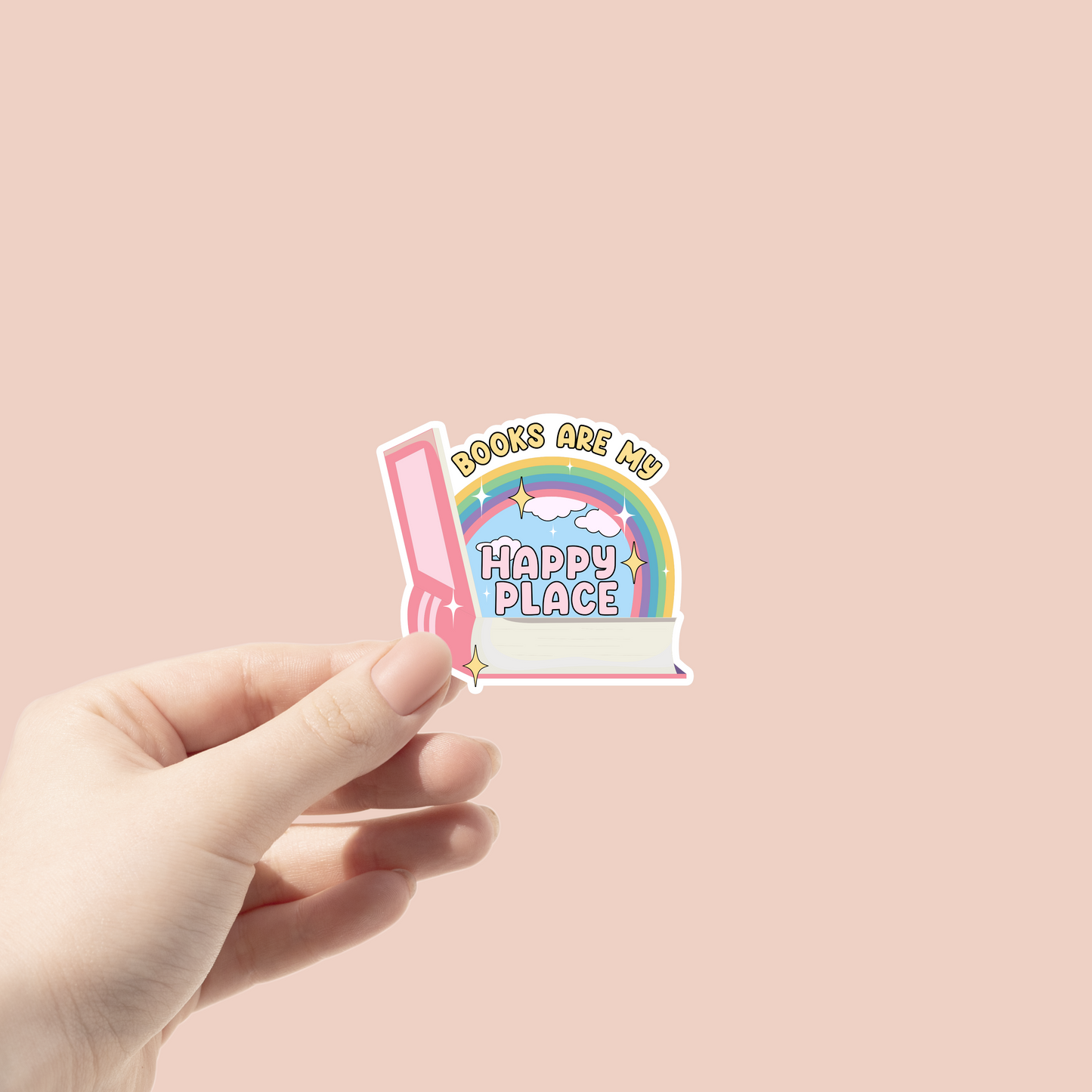 Les livres sont mon havre de paix (autocollant)