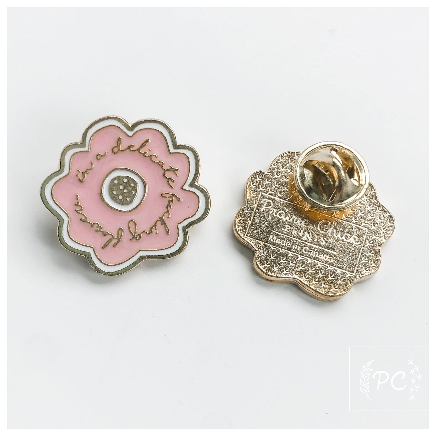 delicate fucking flower | enamel pin