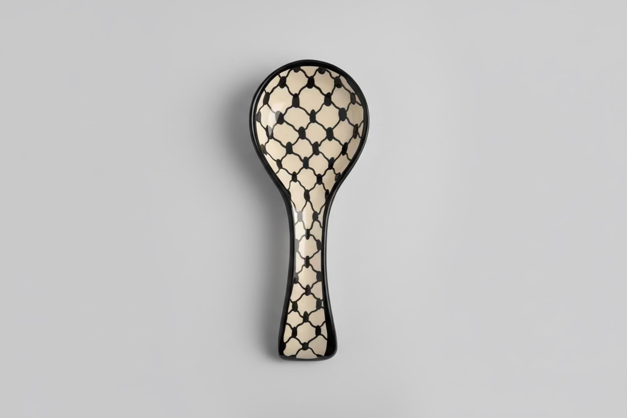 Handcrafted Ceramic Spoon Rest – Wide Mouth Size | Multiple Patterns