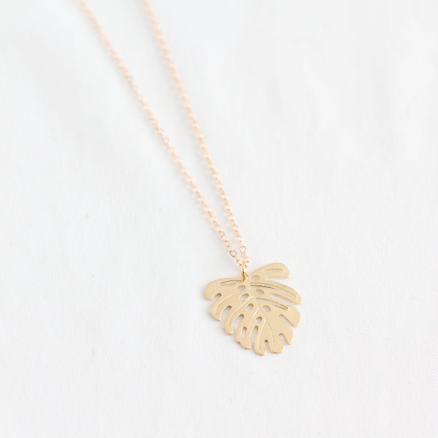 Monstera Leaf Necklace