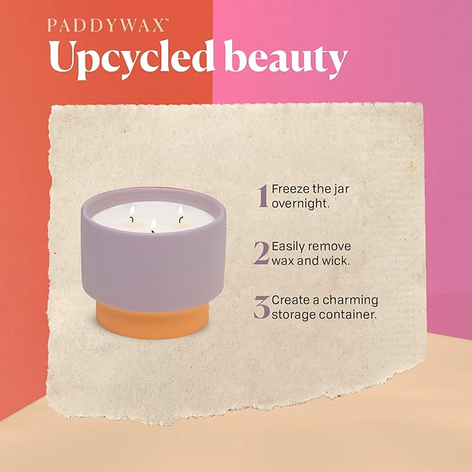 Color Block 16 oz Candle - Violet + Vanilla