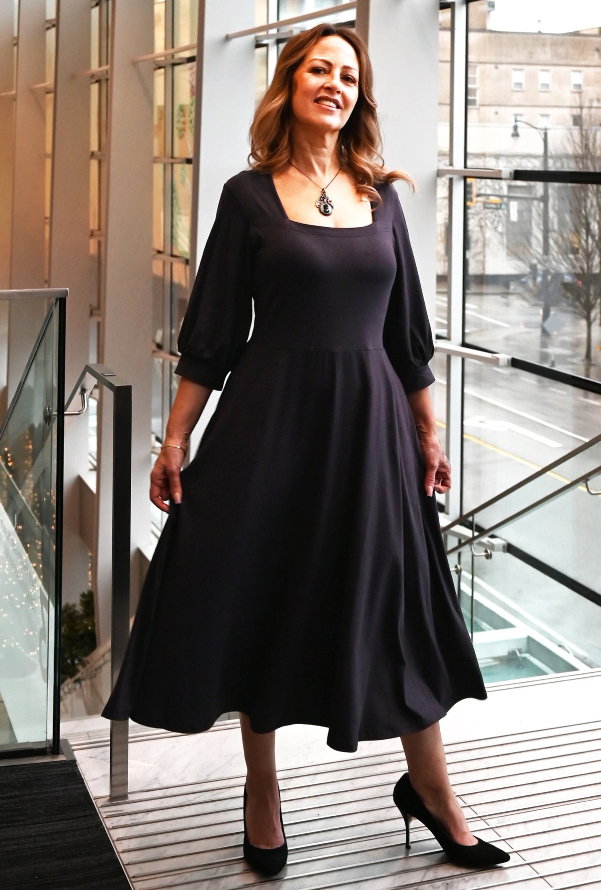 Willow Midi Dress - Ink Sustainable Bamboo Knit