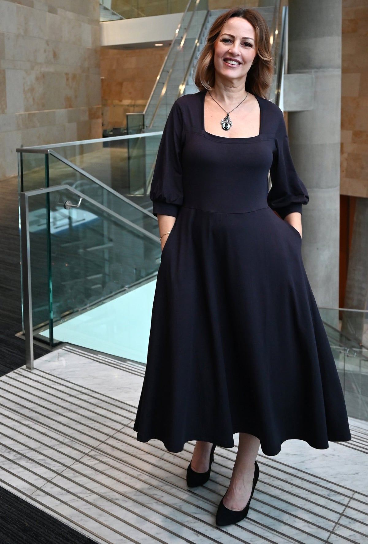Willow Midi Dress - Ink Sustainable Bamboo Knit