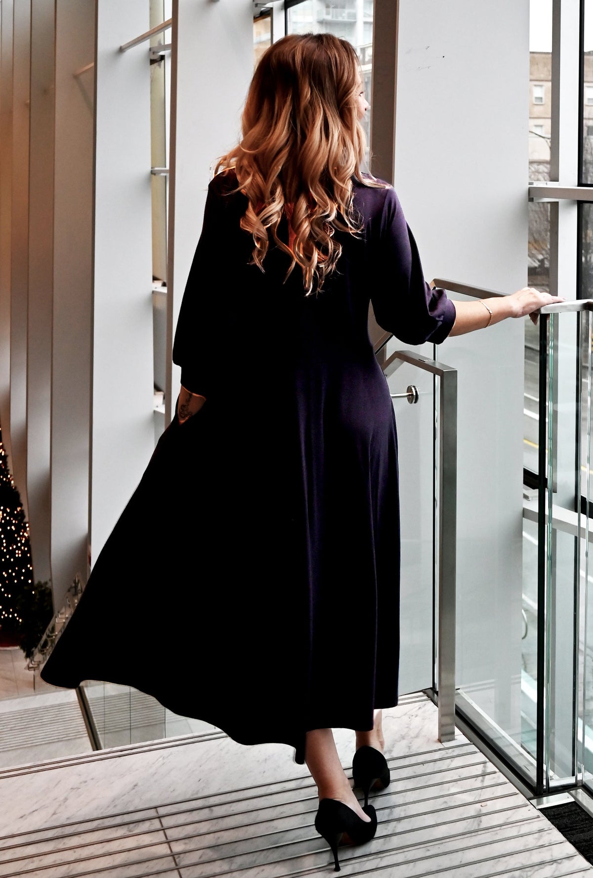 Willow Midi Dress - Ink Sustainable Bamboo Knit