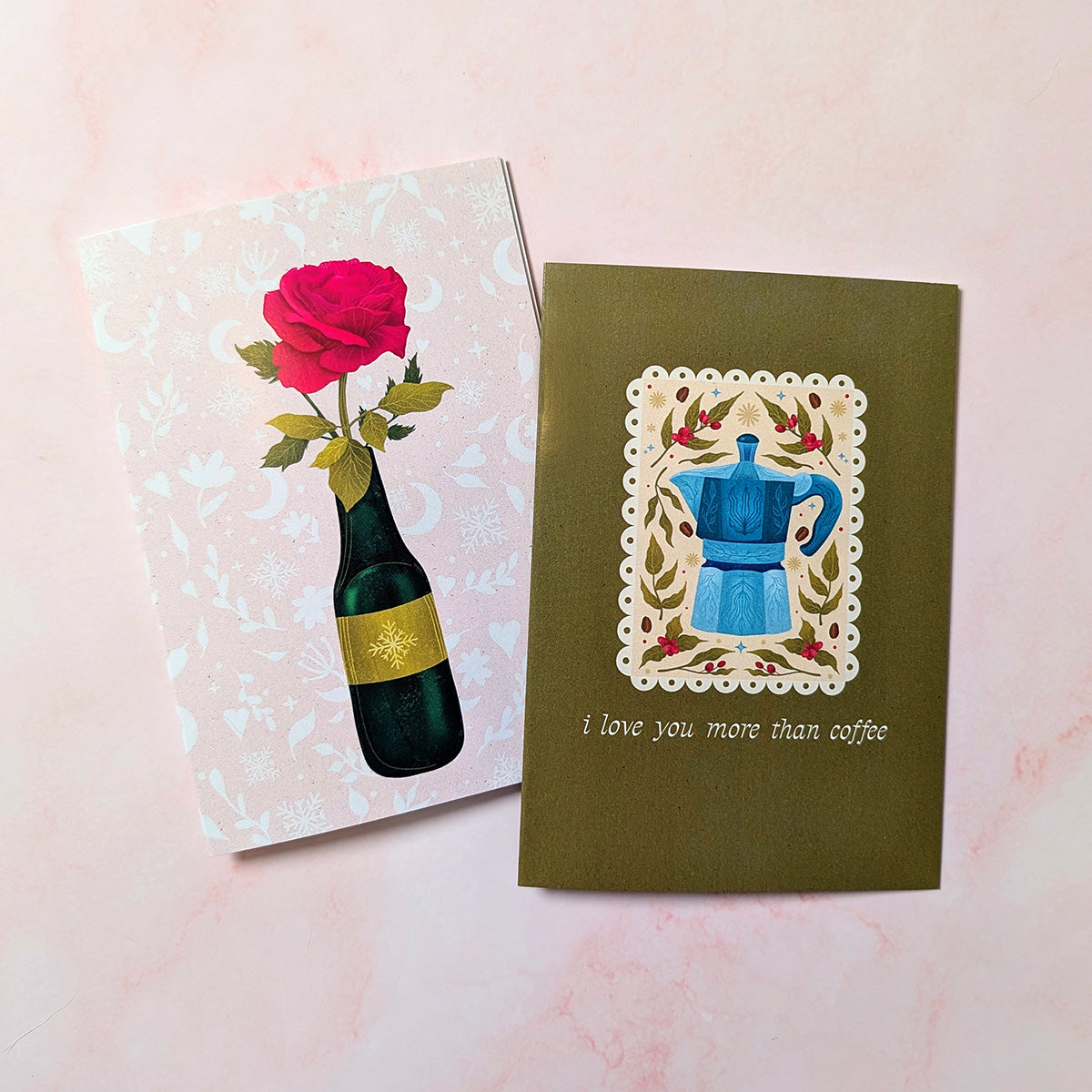 I Love You More Than Coffee | Mini Greeting Card