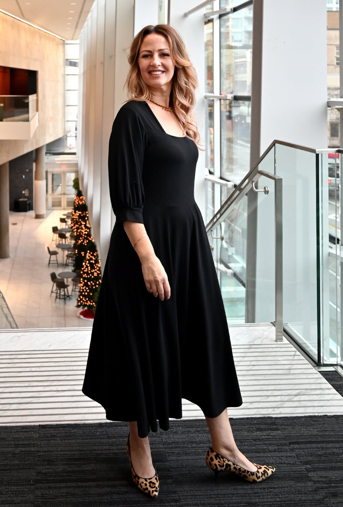 Willow Midi Dress - Black Sustainable Bamboo Knit