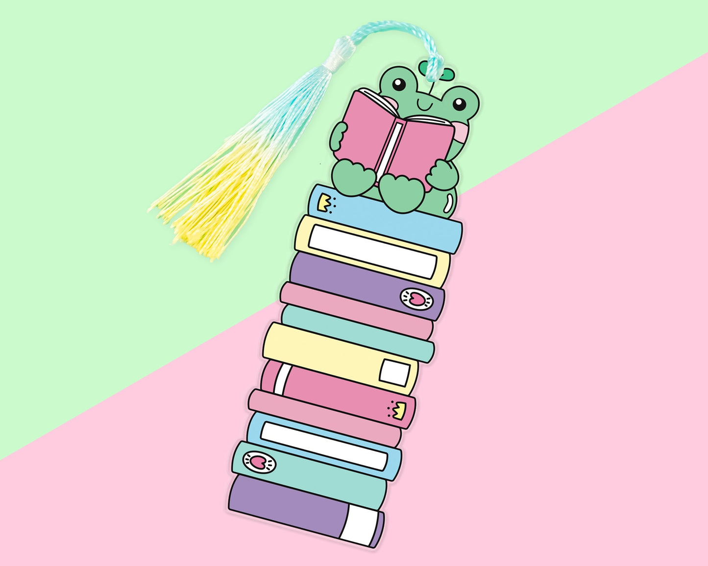 Bookish Frog Acrylic Bookmark