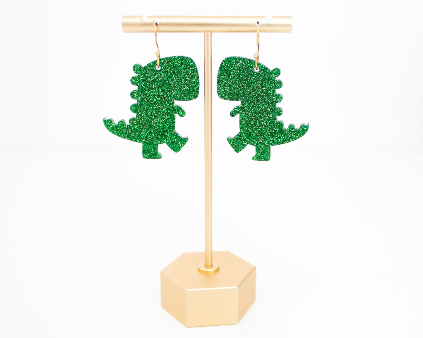 Dinosaur Glitter Acrylic Earrings