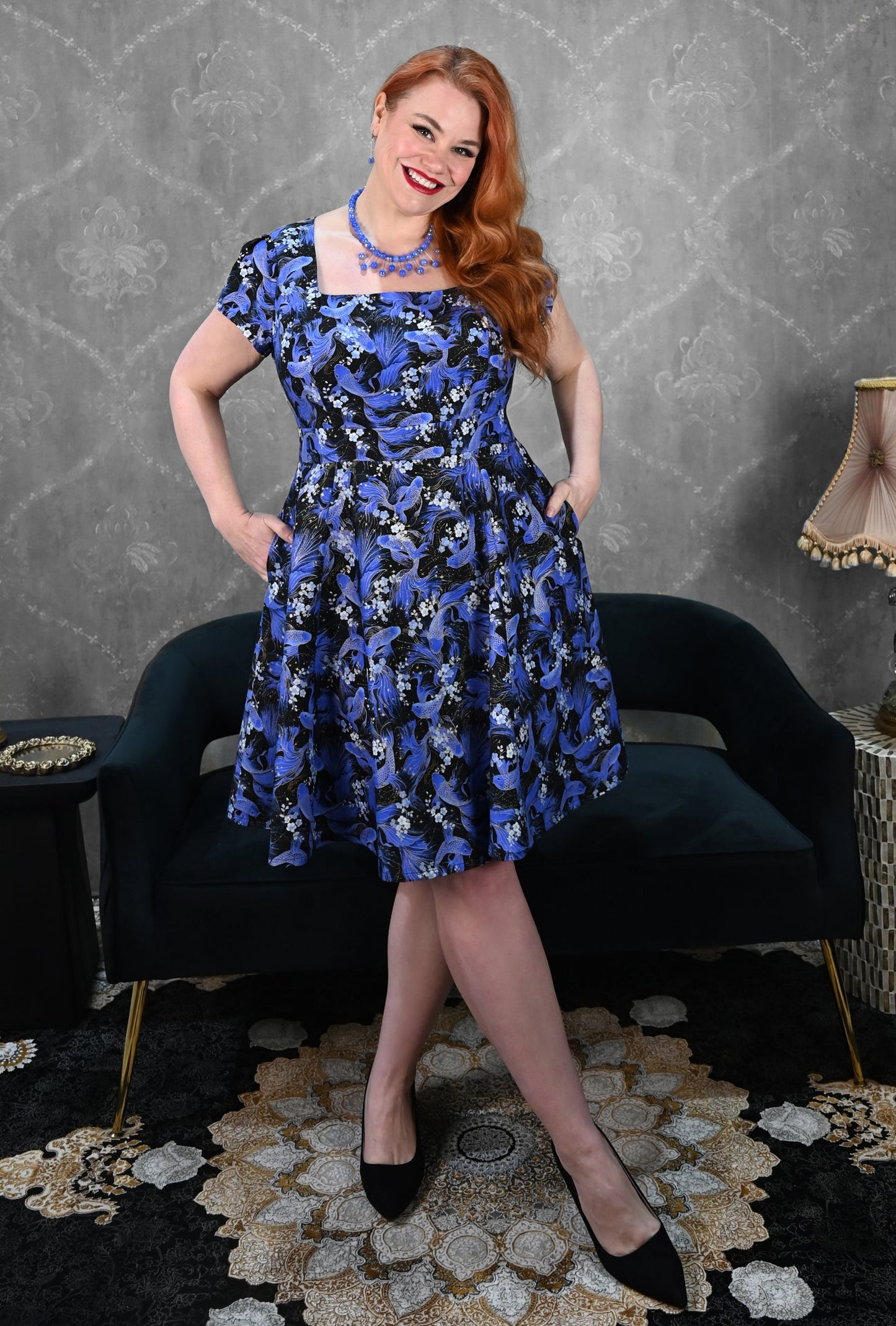 Winifred  - Yume and Koi - Koi fish and Cherry Blossom Dress