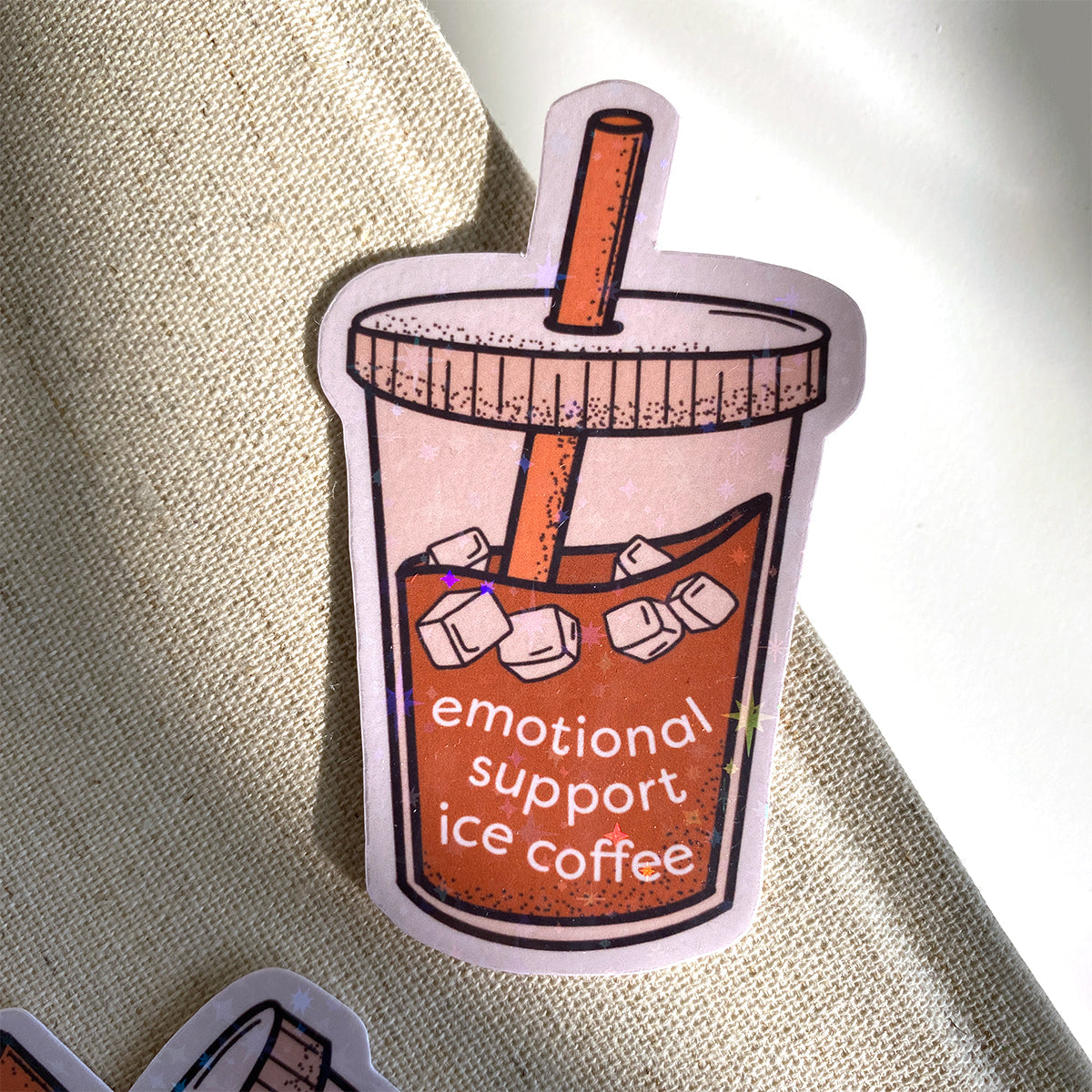 Emotional Support Ice Coffee Sticker