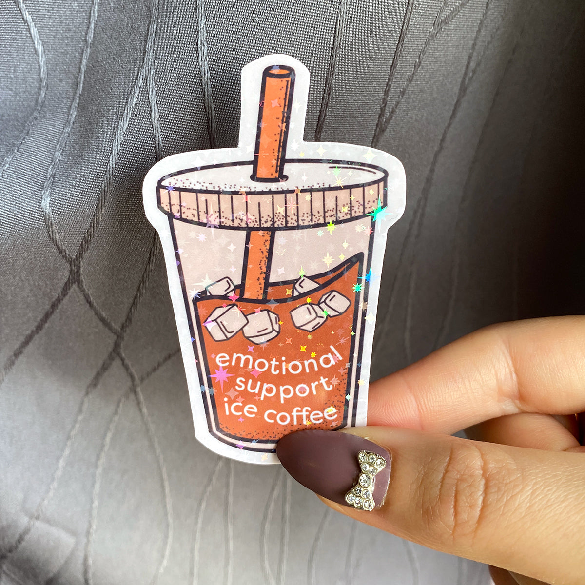 Emotional Support Ice Coffee Sticker