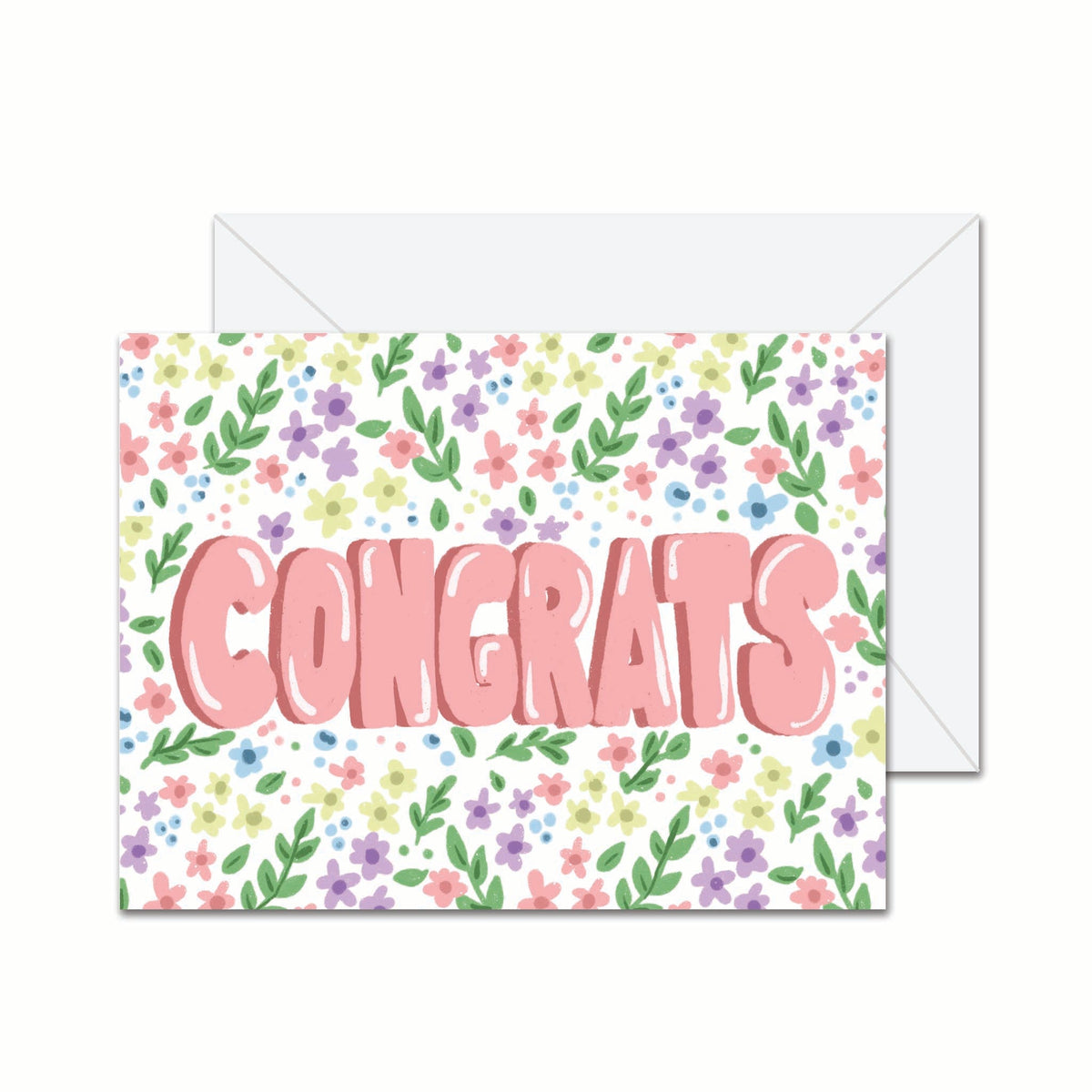 Congrats! (Floral) - Greeting Card