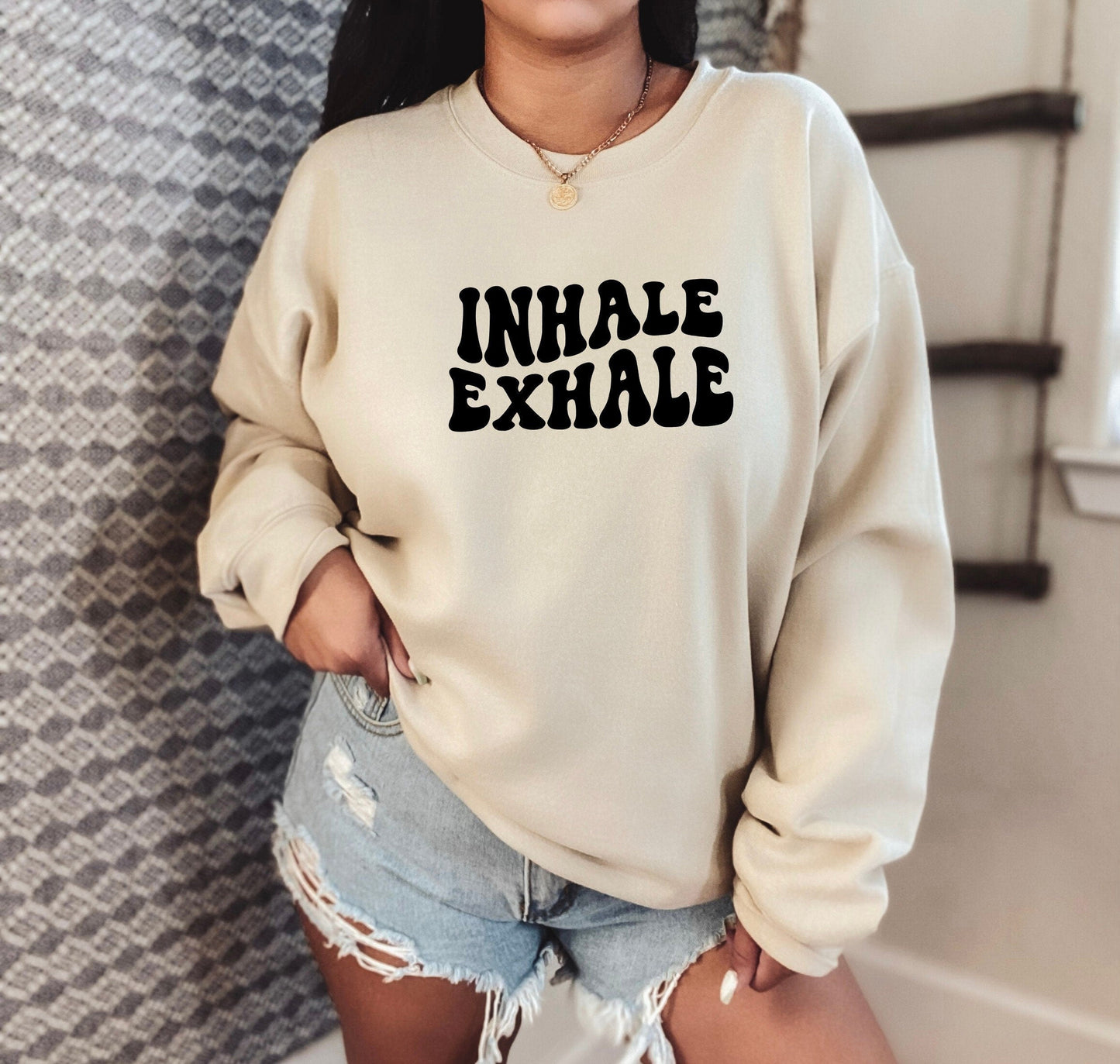 Inhale Exhale Pullover Yoga Sweatshirt