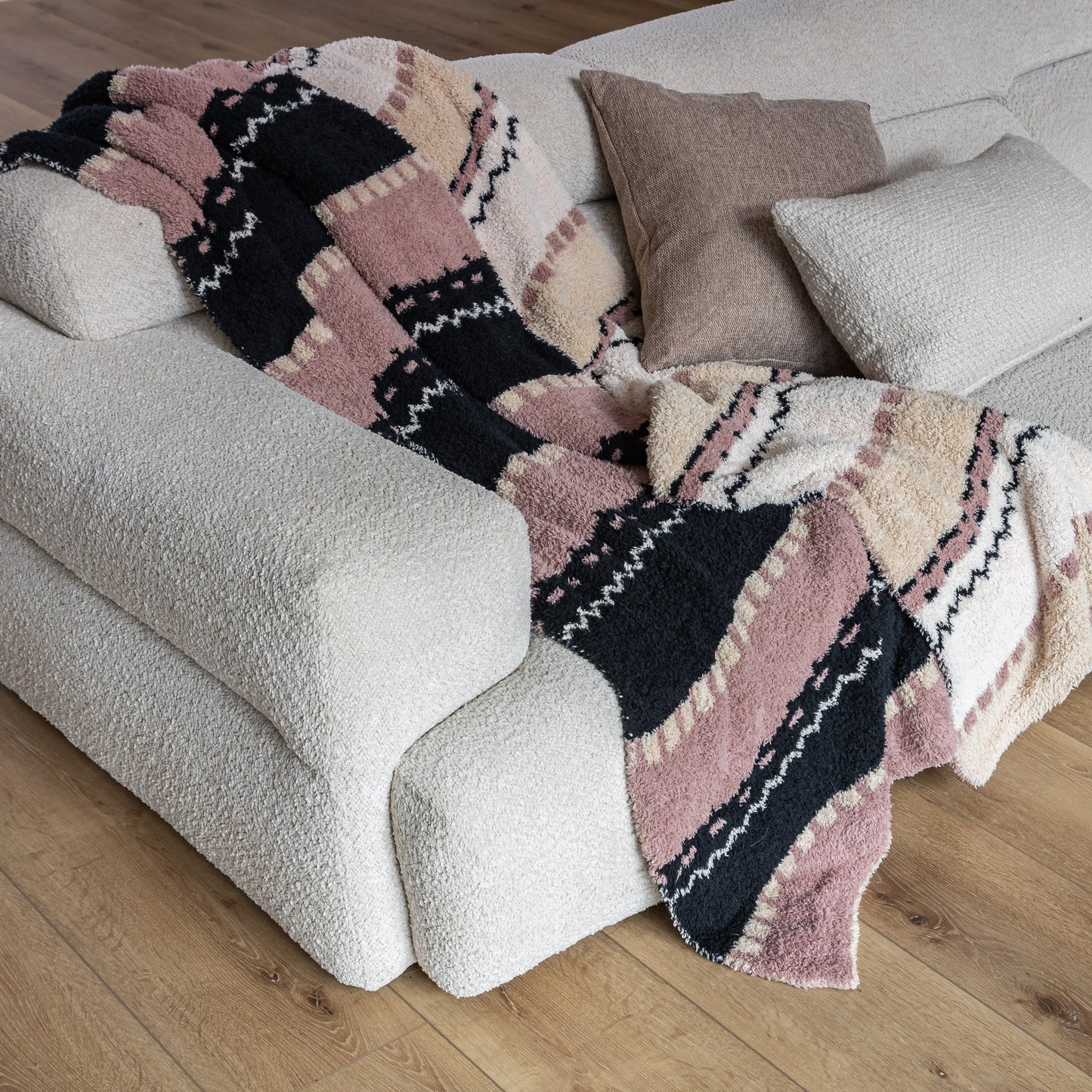 Desert Sunset Geometric Print Extended Throw