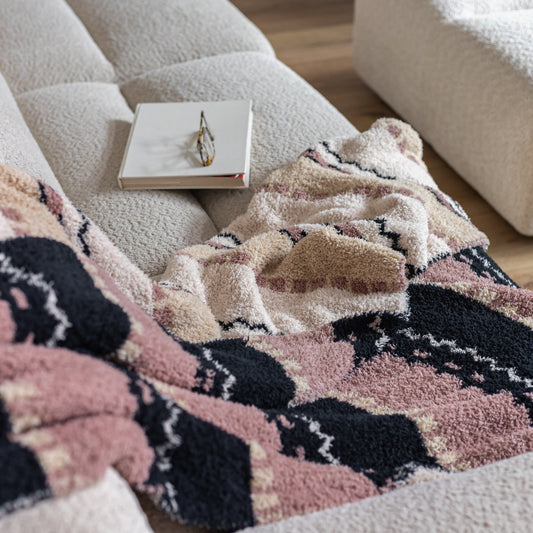 Desert Sunset Geometric Print Extended Throw