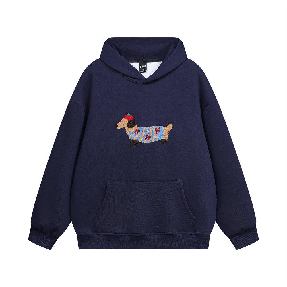 Wiener Dog Embroidered Hoodie