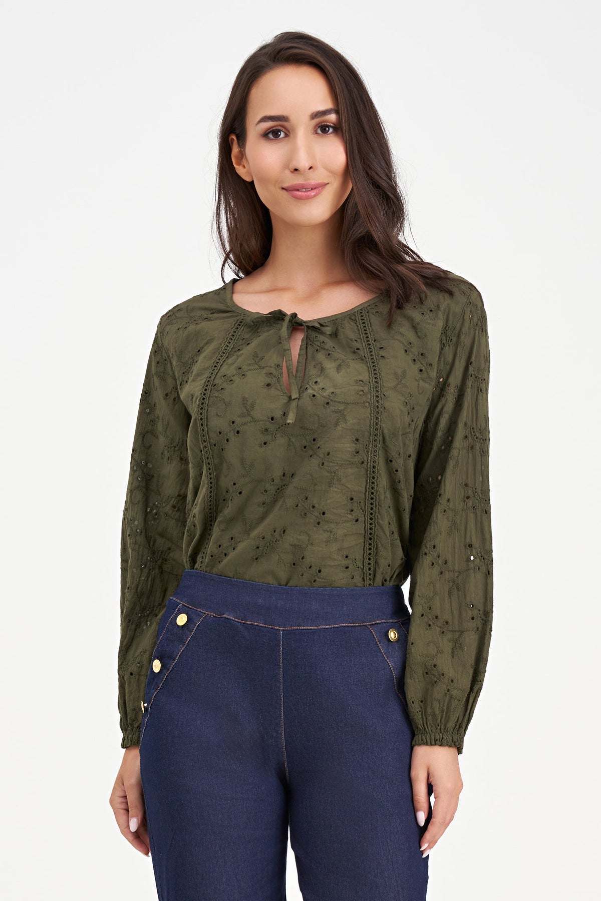 Women's Knit/Woven Combo Top