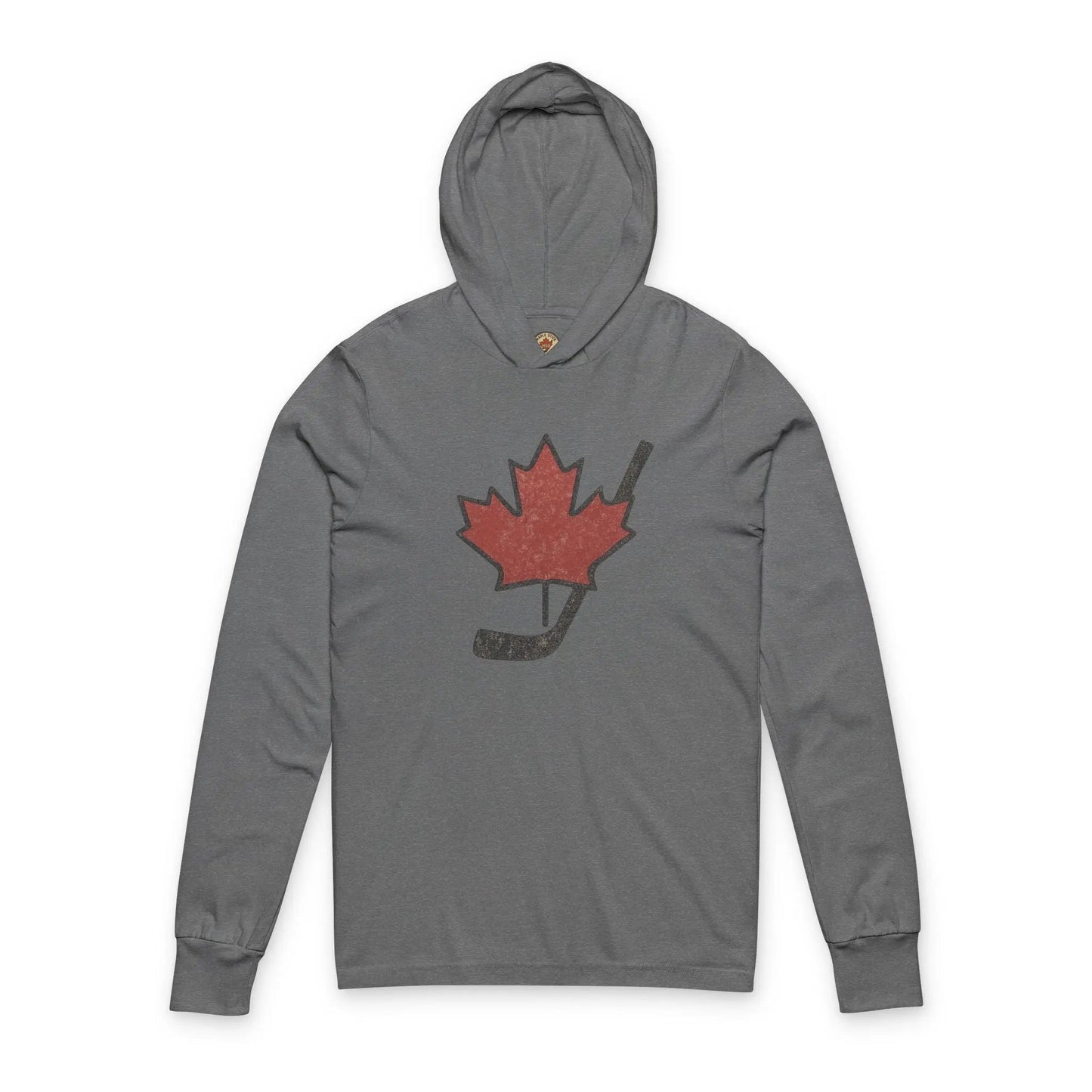 Vintage Maple Leaf Hockey Stick Hoodie - Canadian Hockey Pride