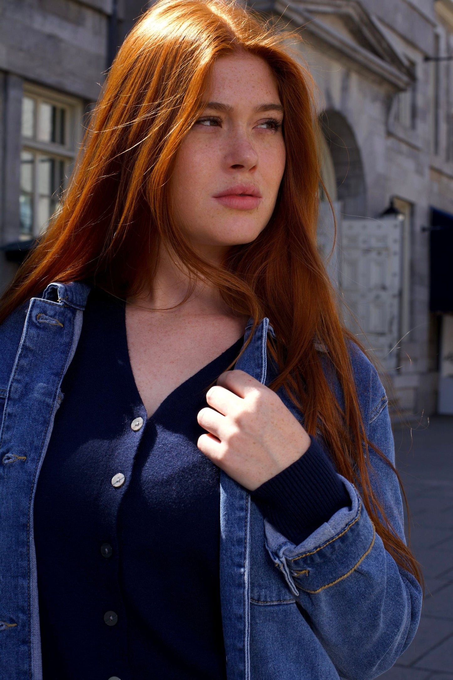 Sabrina Women's Belted Jean Jacquard Jacket