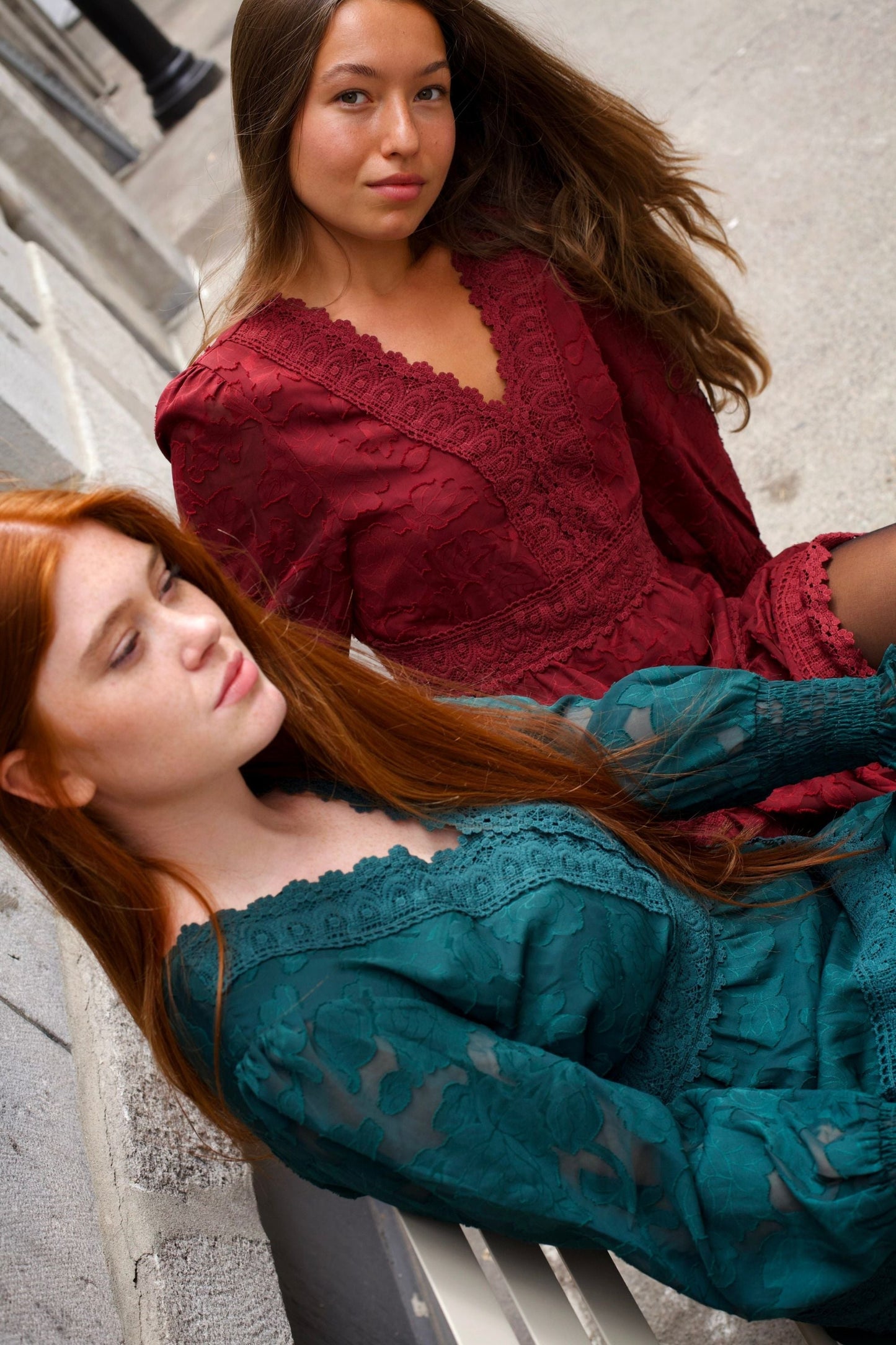 Edith Floral Lace Boho Mini Dress